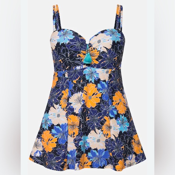 NWT Ulla Popken women’s Swimsuit Tankini size US22 - Picture 4 of 10